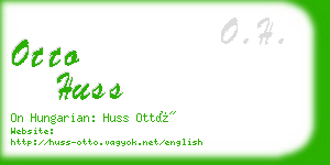 otto huss business card